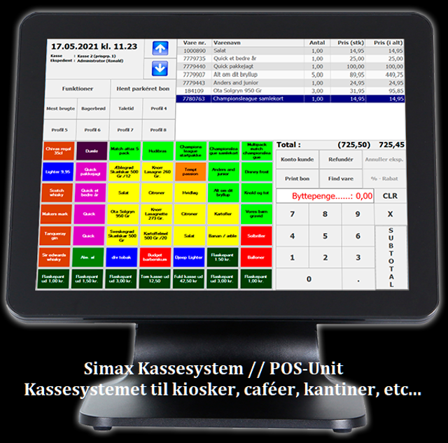 SIMAX Kassesystem